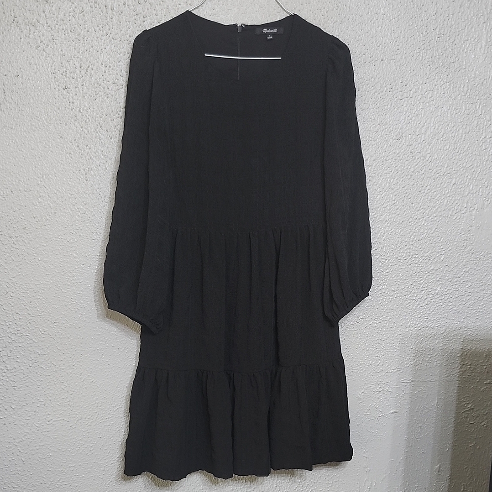 Madewell Black Long Sleeve Dress Mini